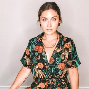 *NEW LOW PRICE* NWOT Boho Jaguar Pattern Jumpsuit